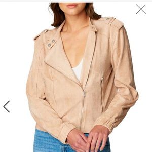 NWT Blank NYC faux suede moto jacket